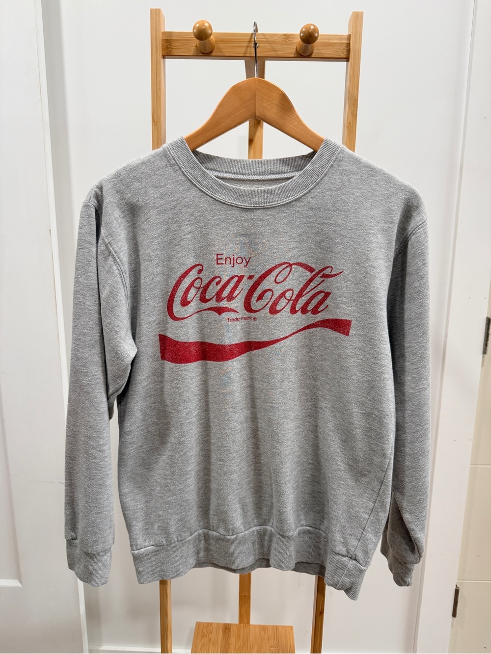 Coca-Cola Black Logo on Gray Sweatshirt